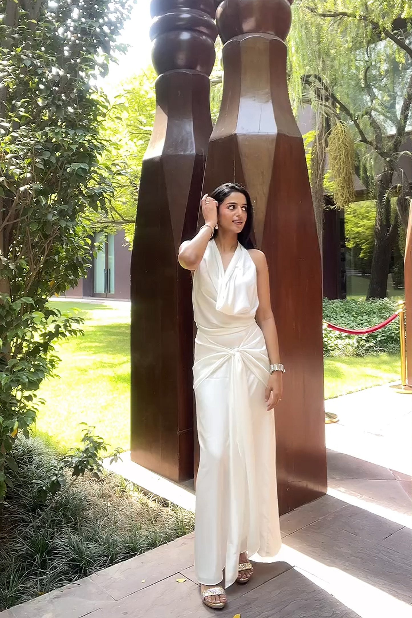 Anvii Gupta in Siren Cowl Top and Skirt