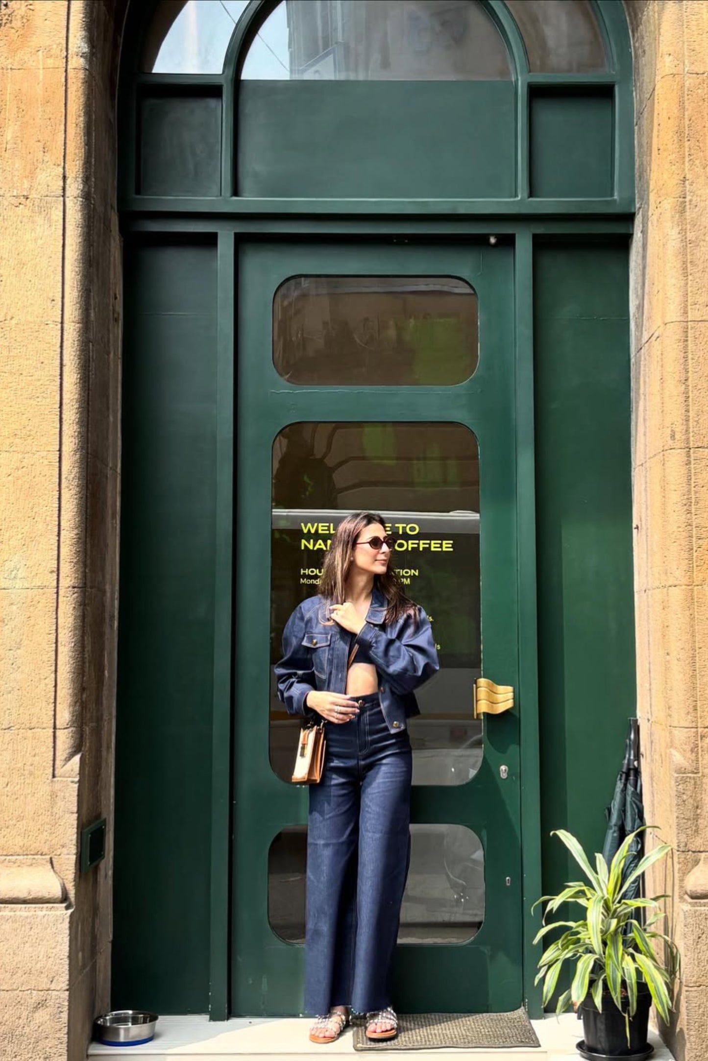 Mariyam Gaffar in Nu Denim Jacket, Bustier and Jeans Set
