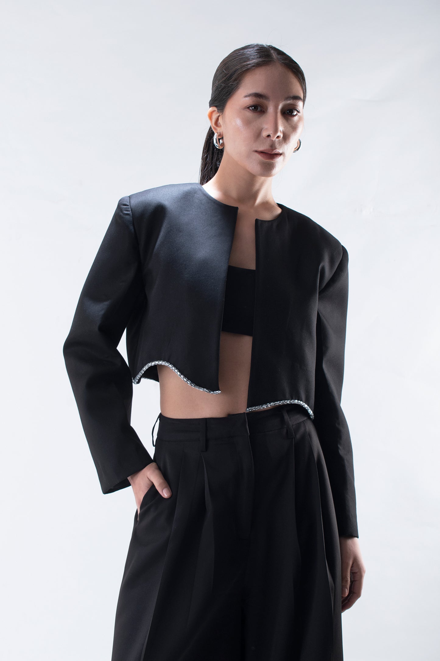 Cropped Box Fit Jacket