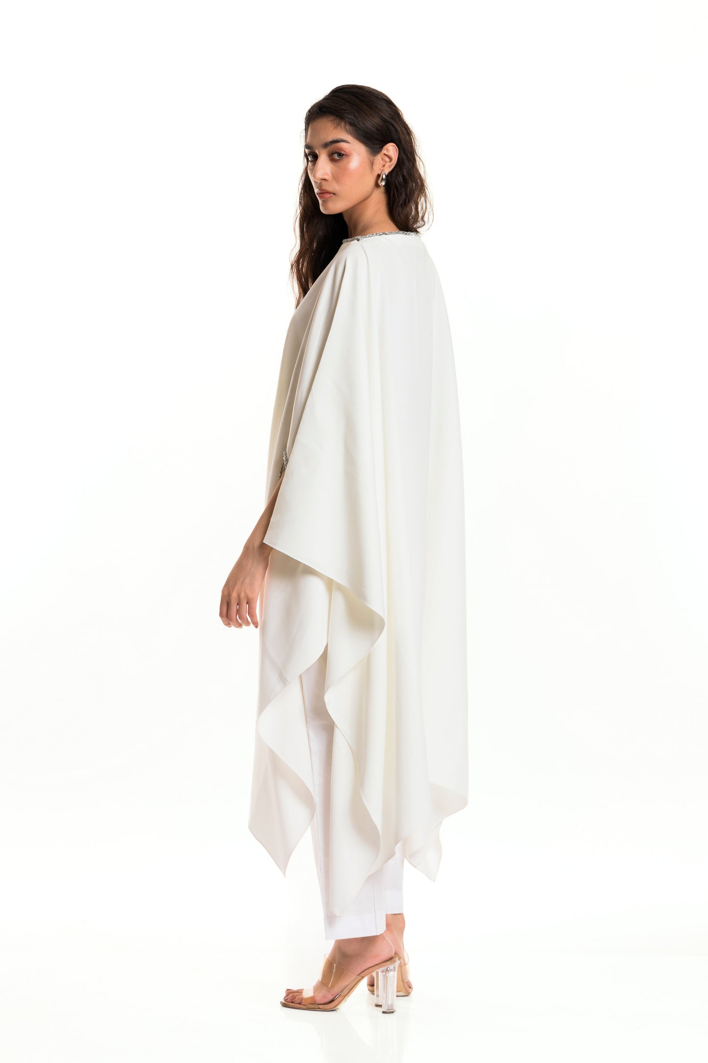 Kaftan with Scalloped Cuffs