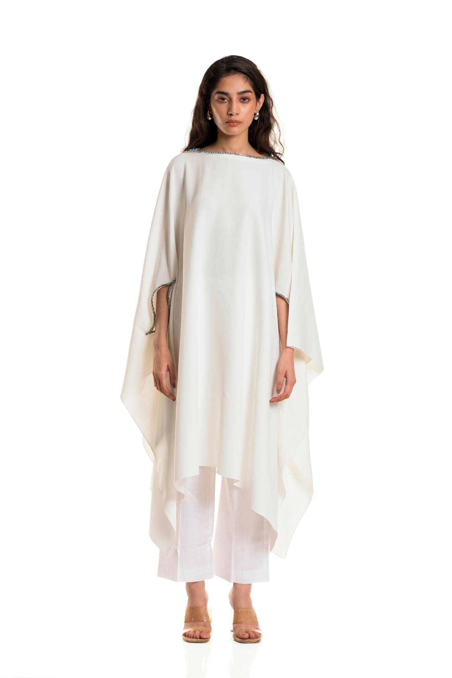 Kaftan with Scalloped Cuffs