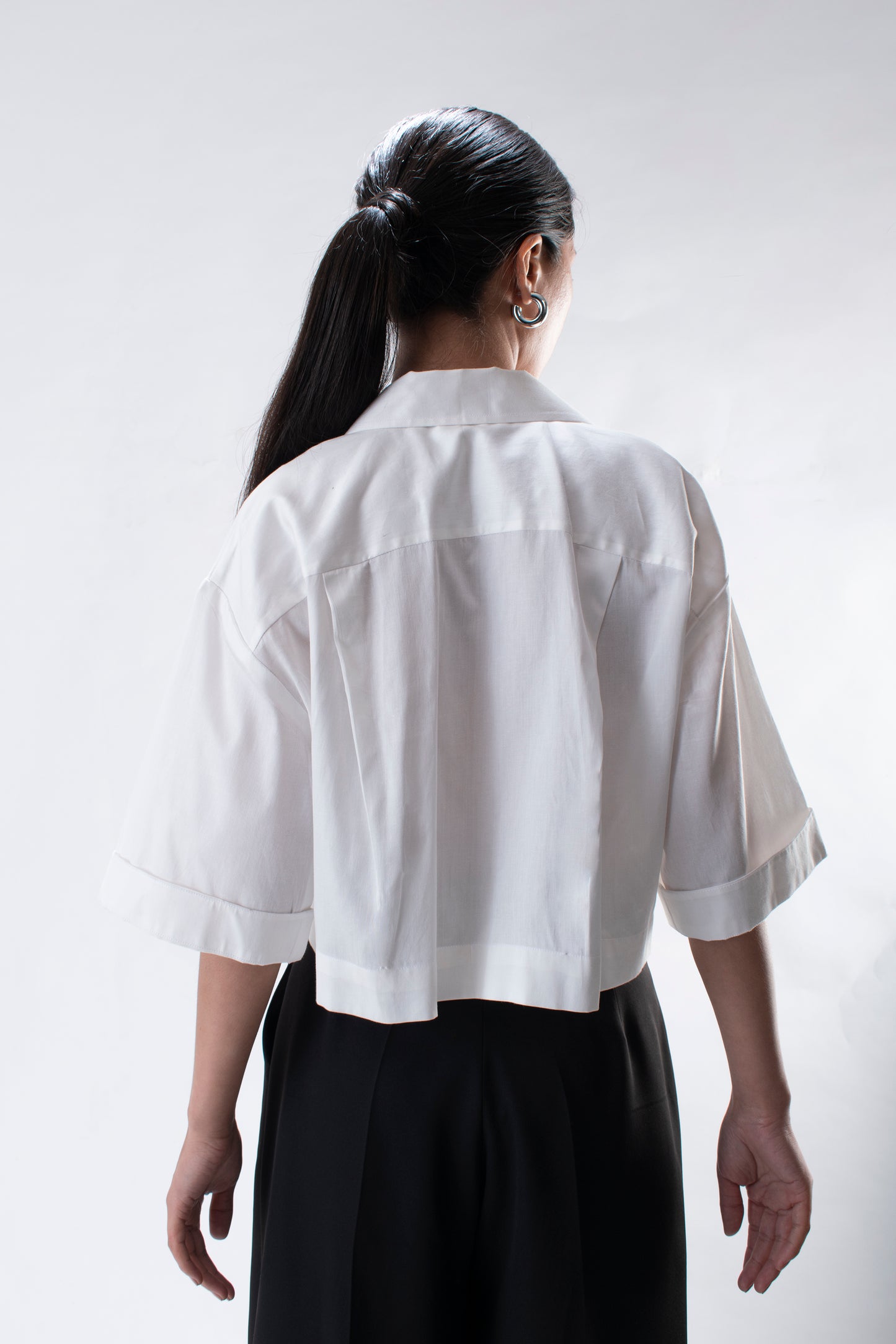 Cropped Tie-Up Shirt