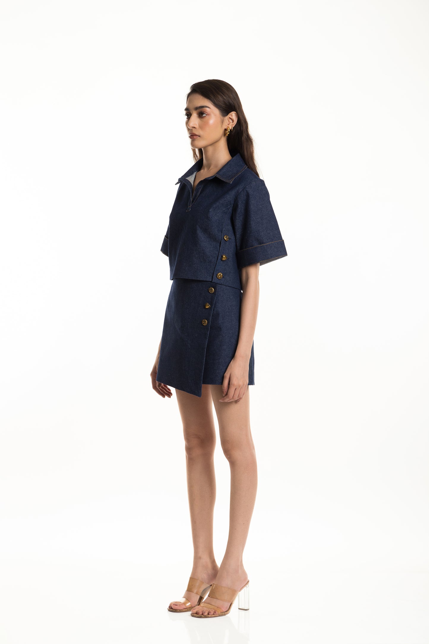 Denim Box Top