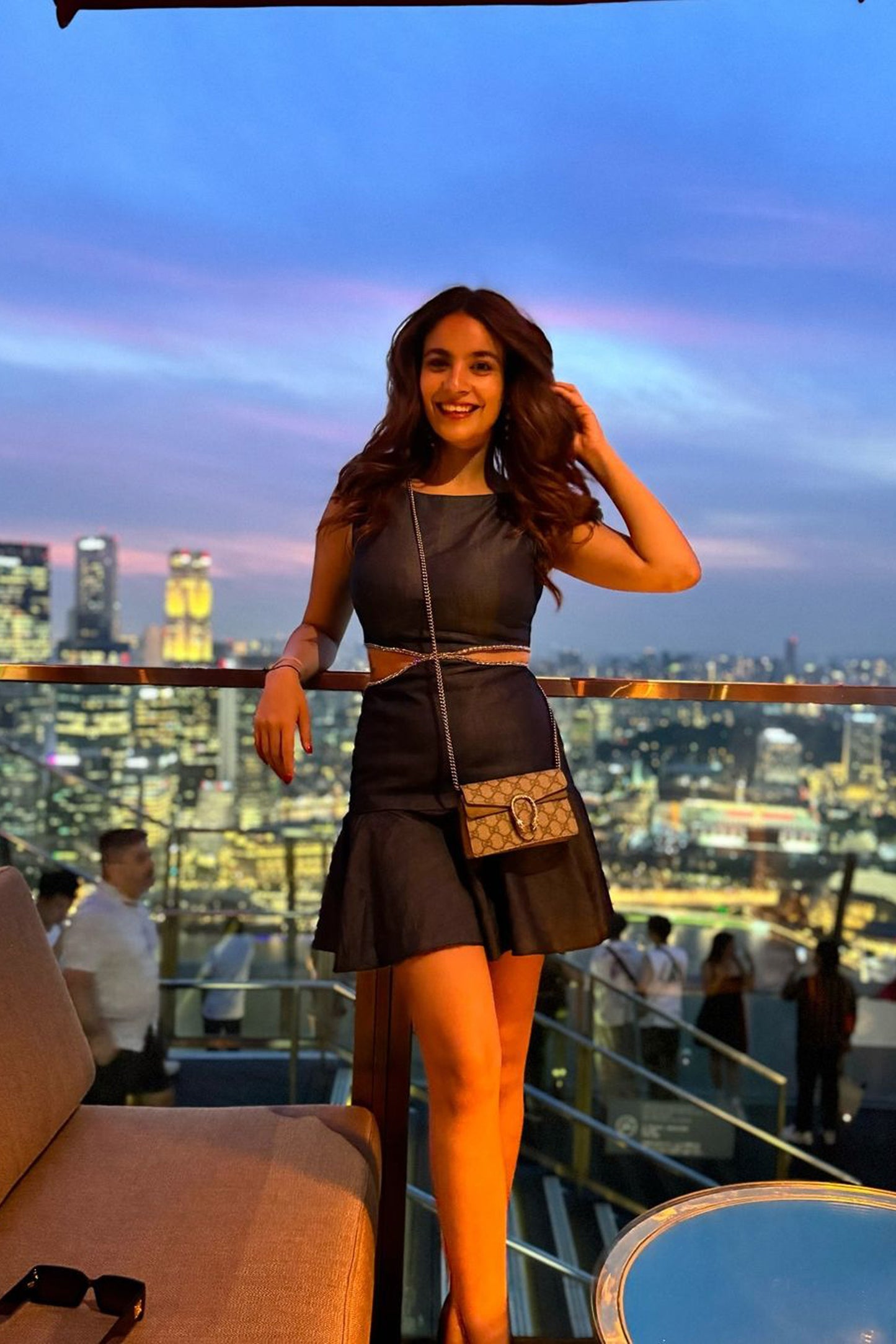 Ashmita Tewari In Denim Waist Cutout Dress