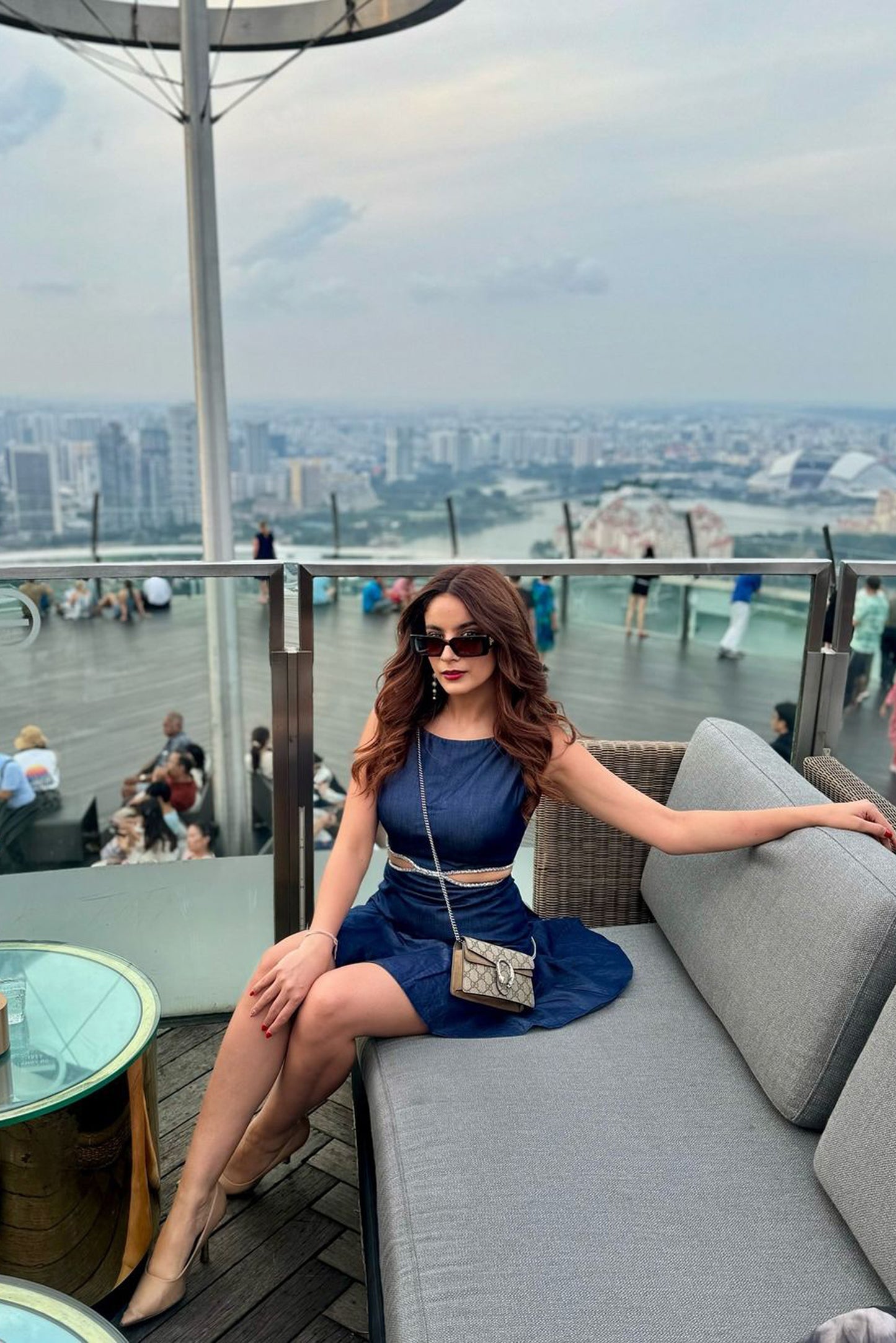 Ashmita Tewari In Denim Waist Cutout Dress