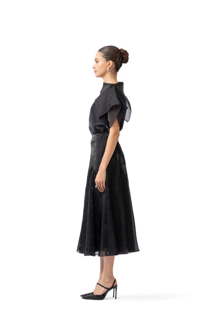 Noir Amara Midi Skirt