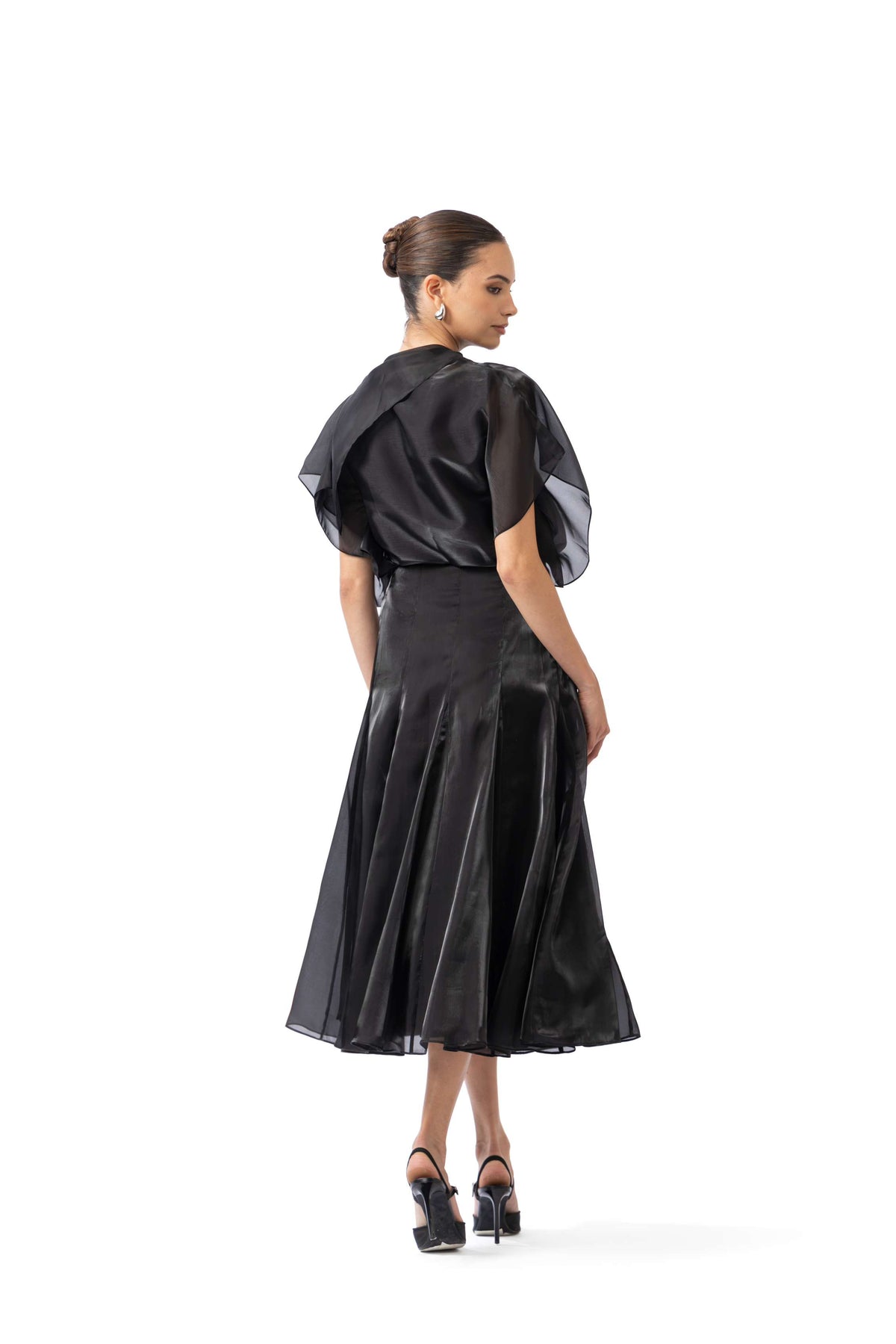 Noir Amara Midi Skirt