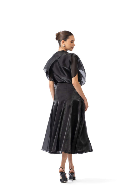 Noir Amara Midi Skirt