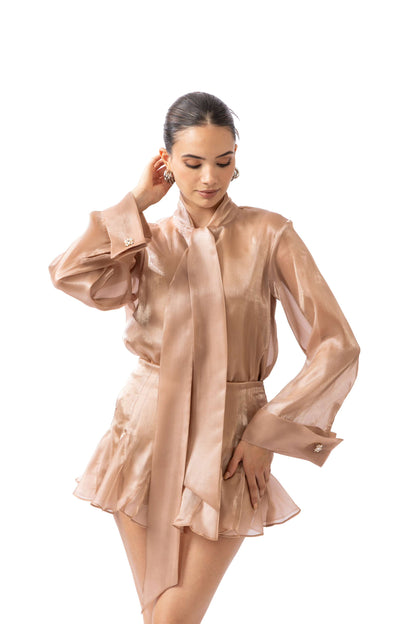 Champagne Tie-Up Shirt
