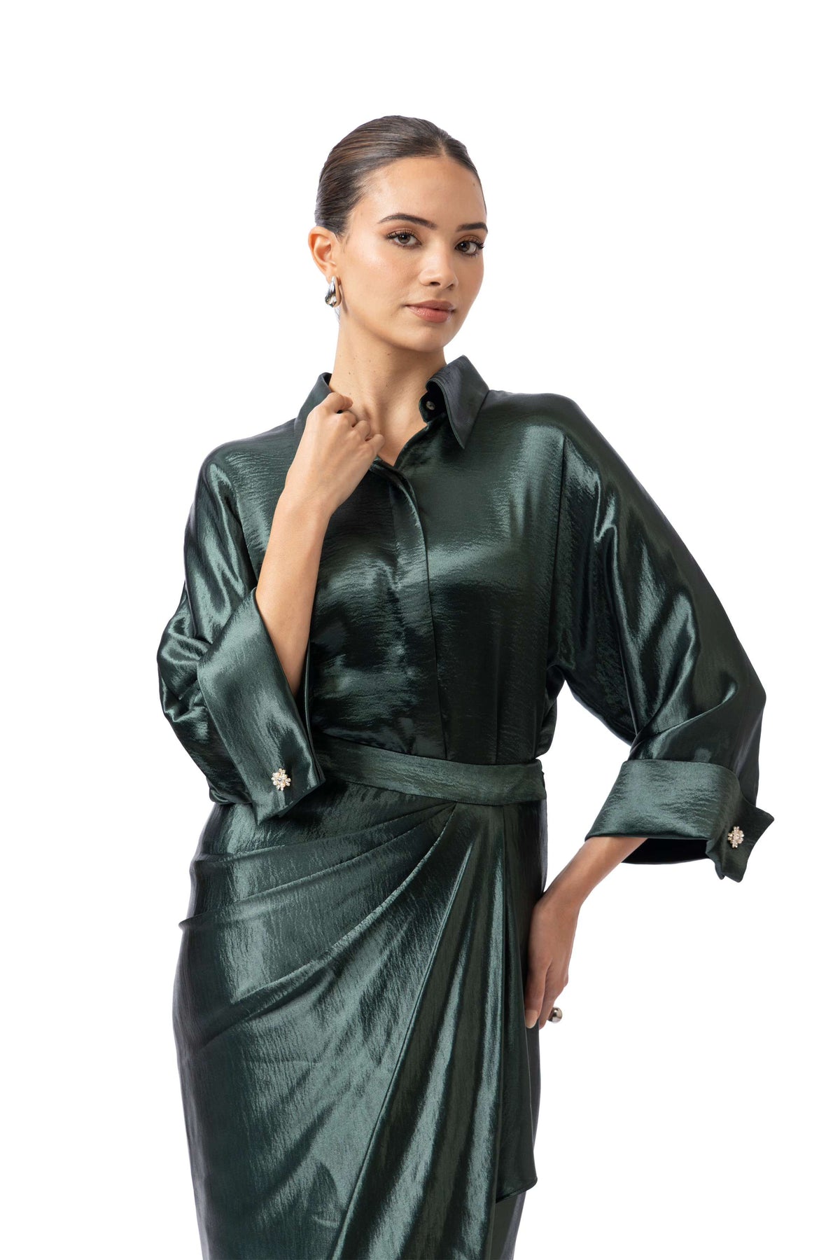 Jade Picked-Up Skirt