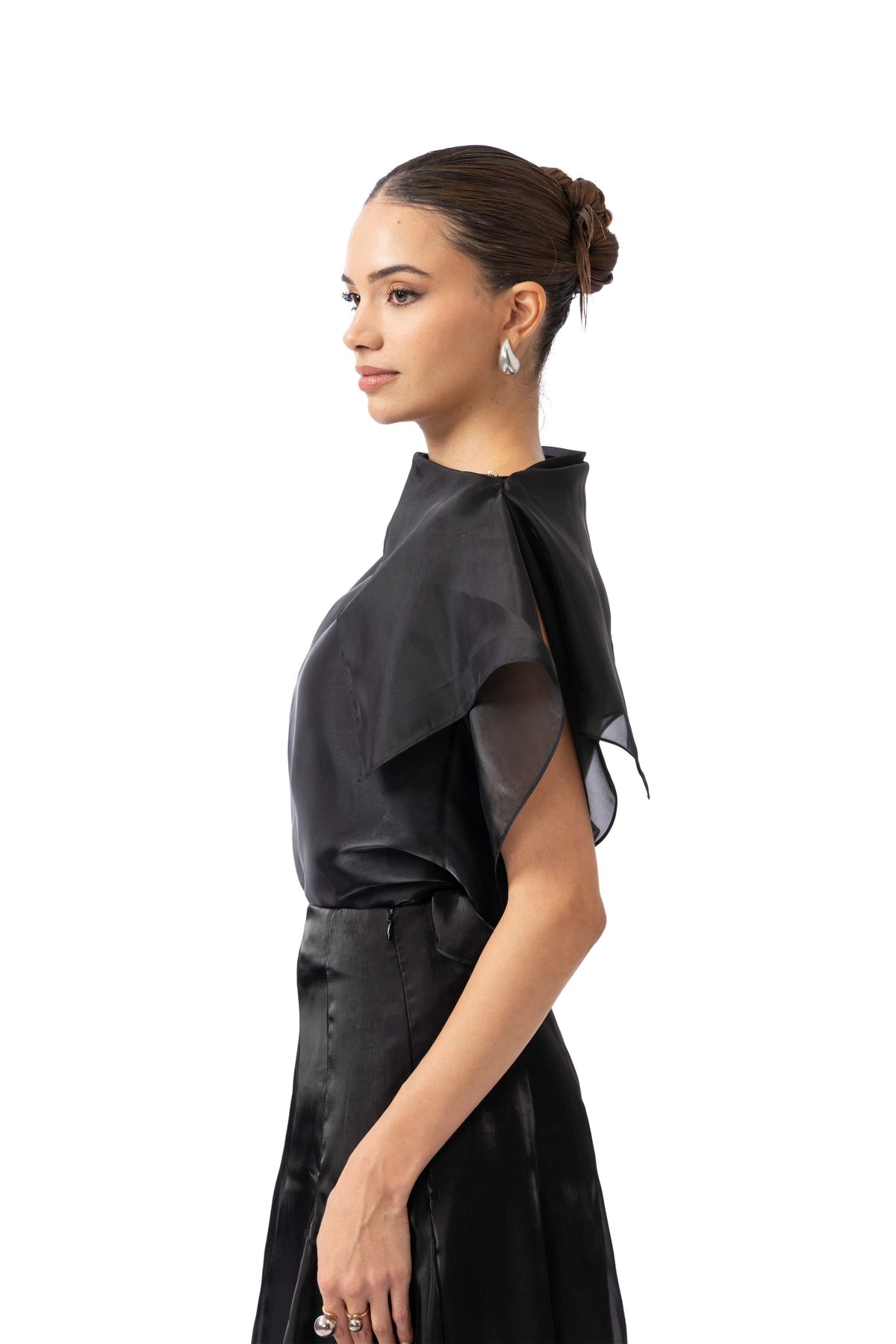 Noir Amara Midi Skirt