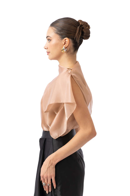 Champagne Drape Top