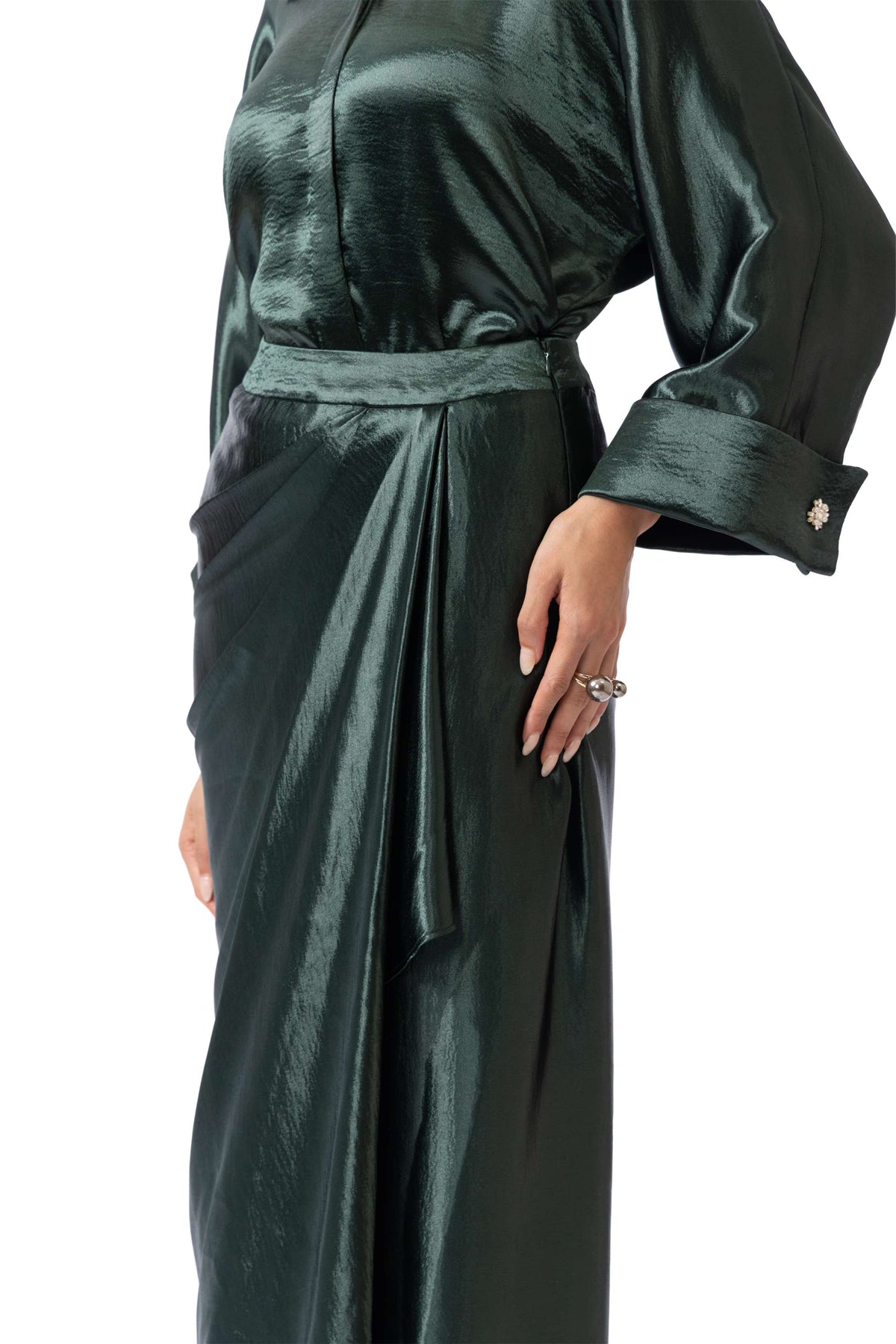 Jade Picked-Up Skirt