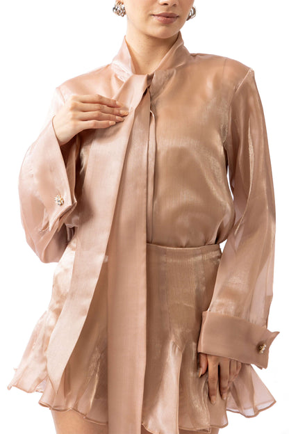 Champagne Tie-Up Shirt