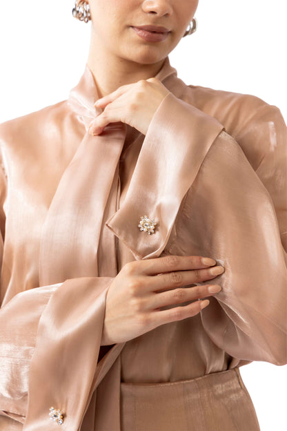 Champagne Tie-Up Shirt