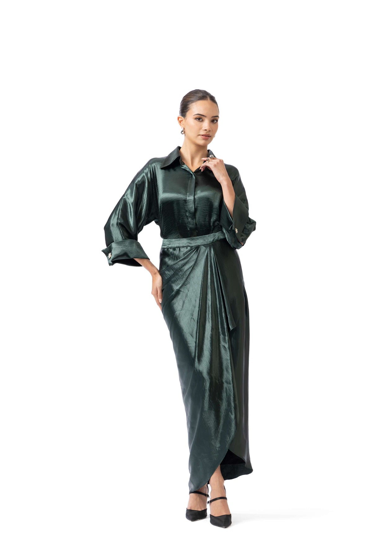 Jade Picked-Up Skirt
