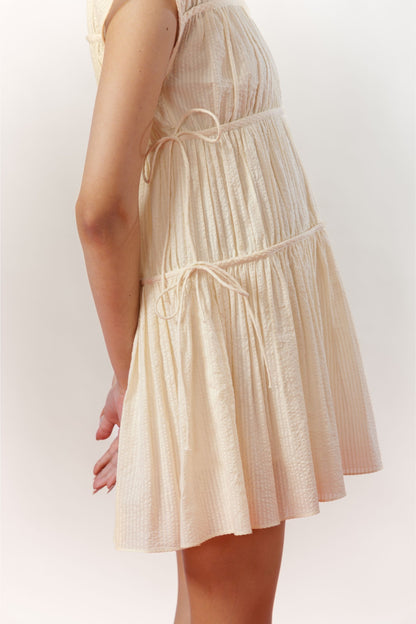 Sand Ruched Dress