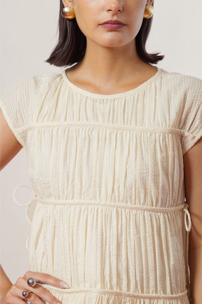 Sand Ruched Dress