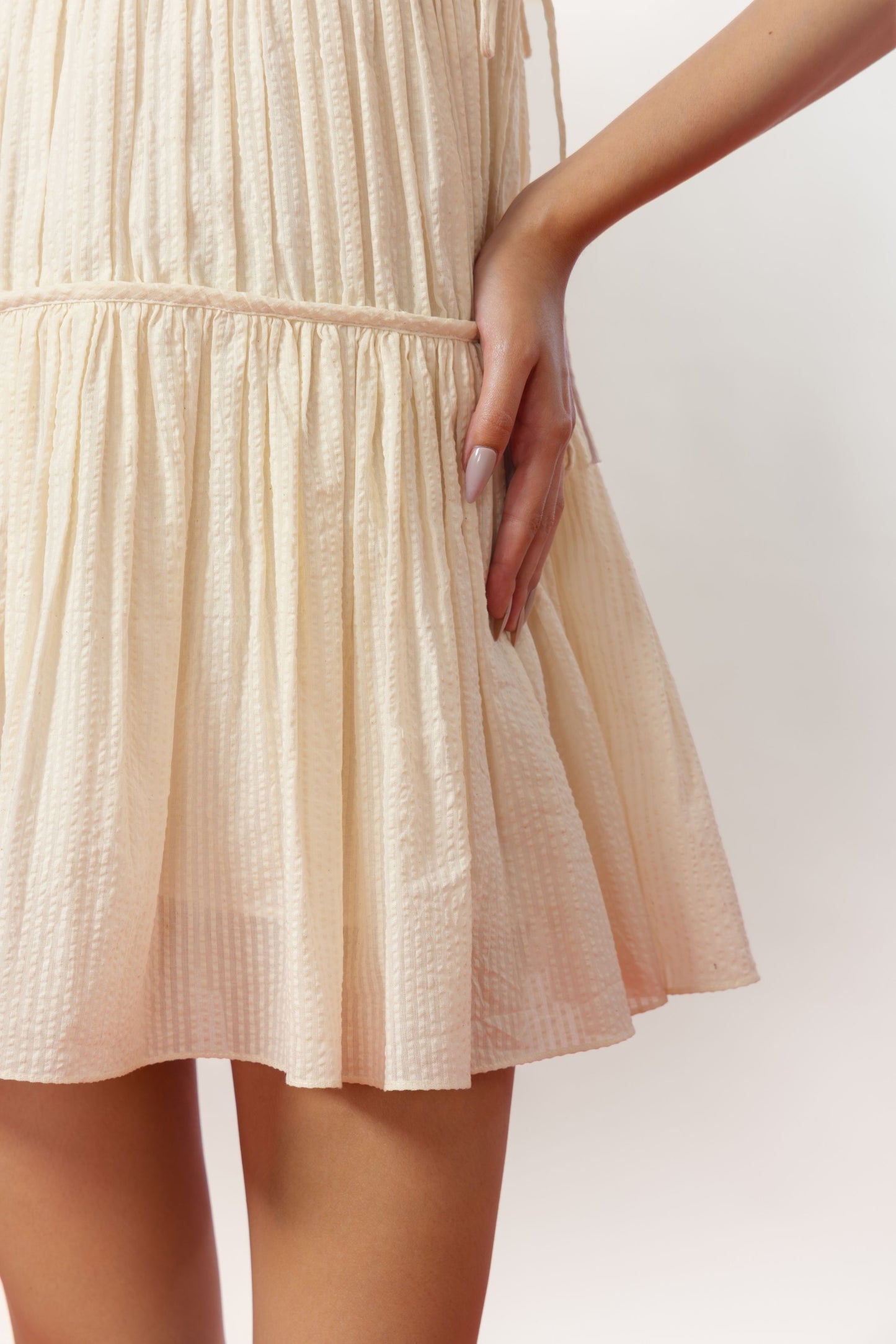 Sand Ruched Dress