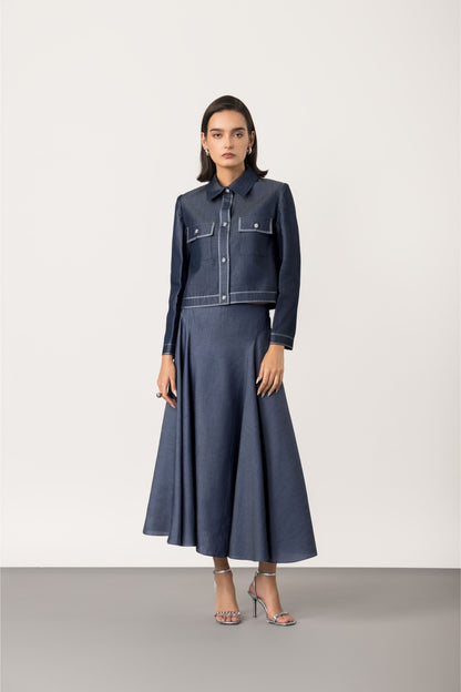 Denim Willow Jacket & Meadow Skirt Set