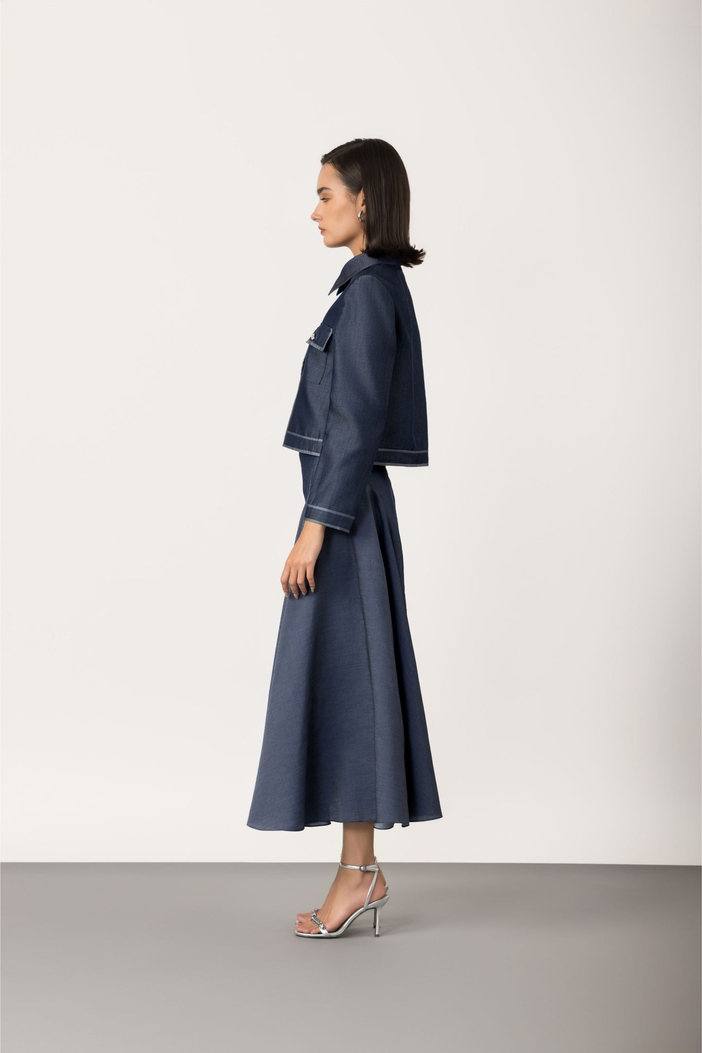 Denim Willow Jacket & Meadow Skirt Set
