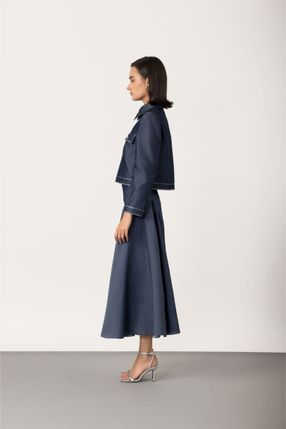 Denim Willow Jacket & Meadow Skirt Set