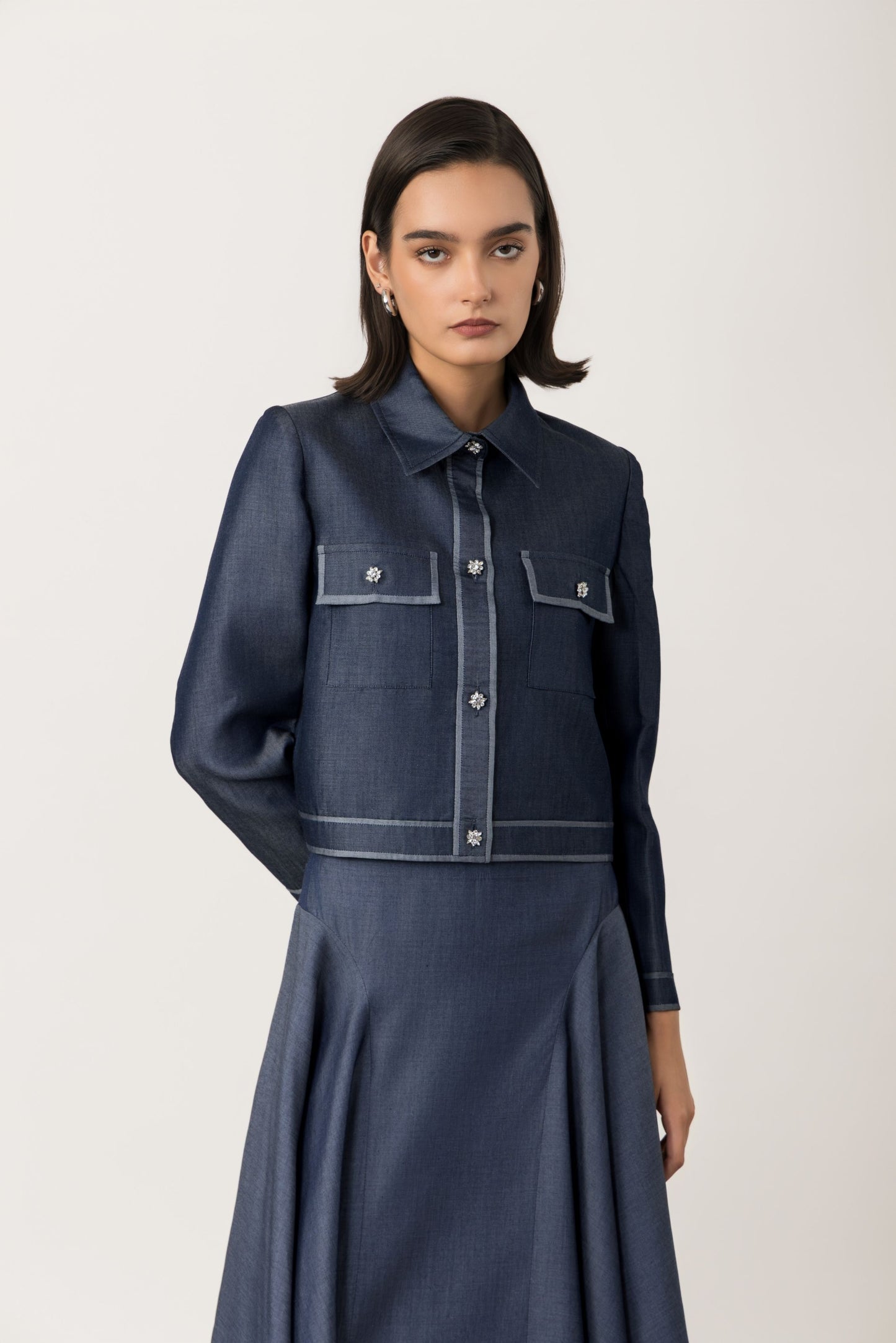 Denim Willow Jacket & Meadow Skirt Set