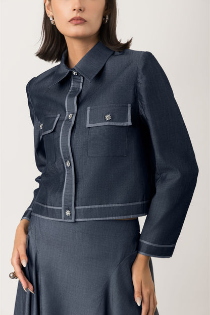 Denim Willow Jacket & Meadow Skirt Set