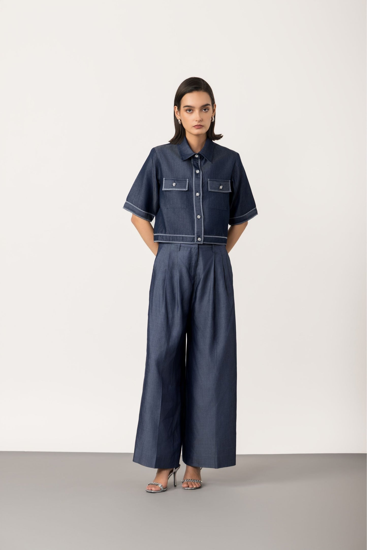Denim Willow Short Sleeve Jacket