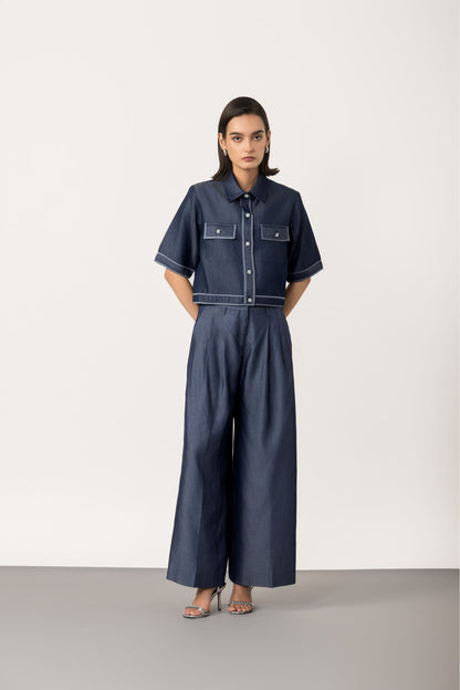 Denim Willow Short Sleeve Jacket
