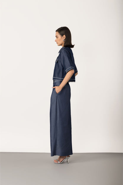 Denim Willow Short Sleeve Jacket