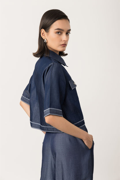 Denim Willow Short Sleeve Jacket