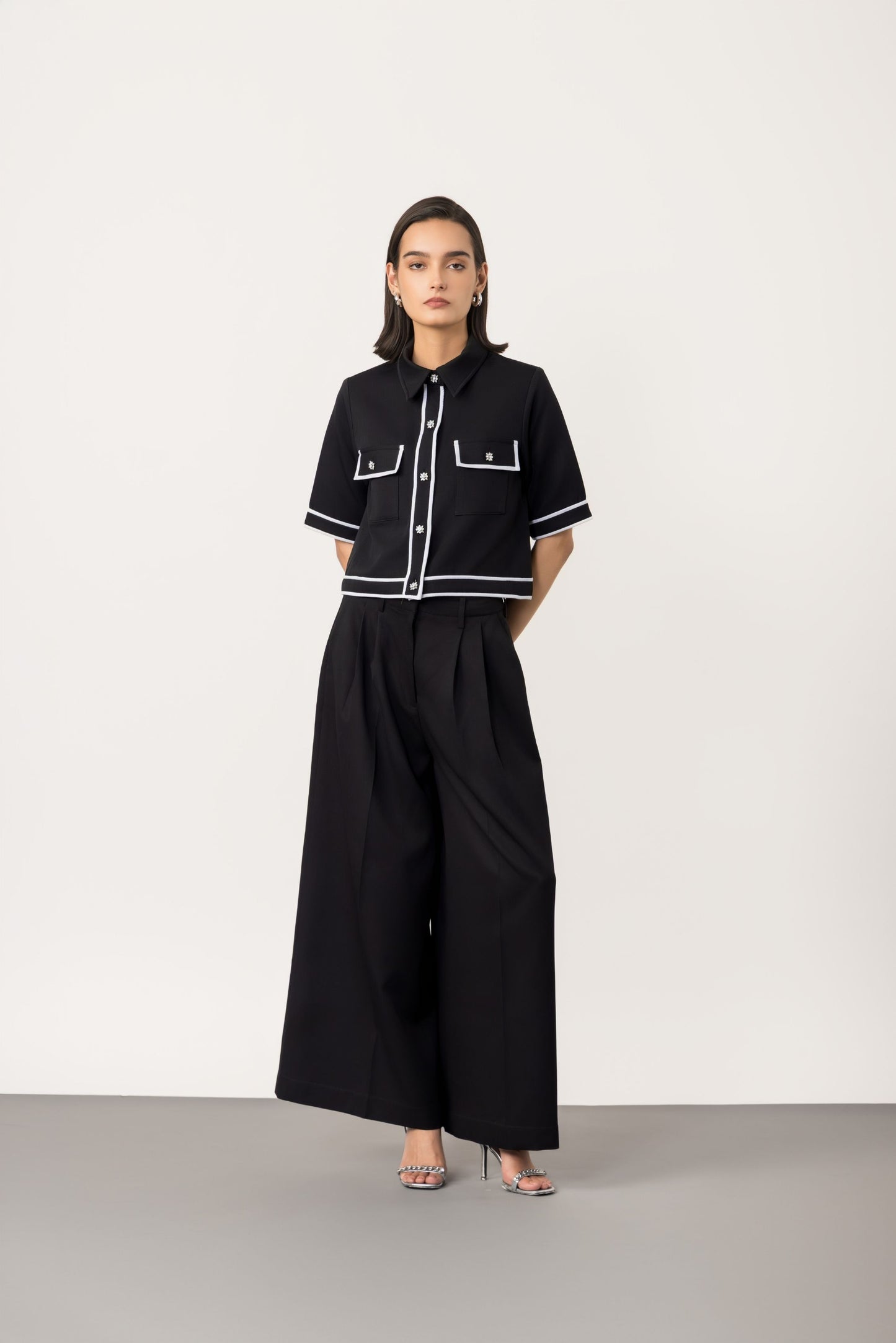 Midnight Short Sleeve Jacket & Pants Set