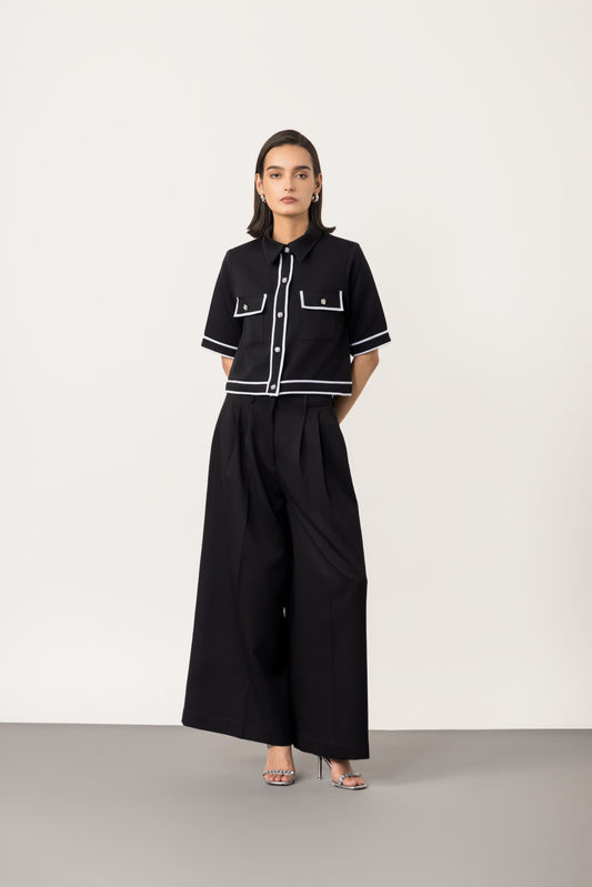 Midnight Short Sleeve Jacket & Pants Set