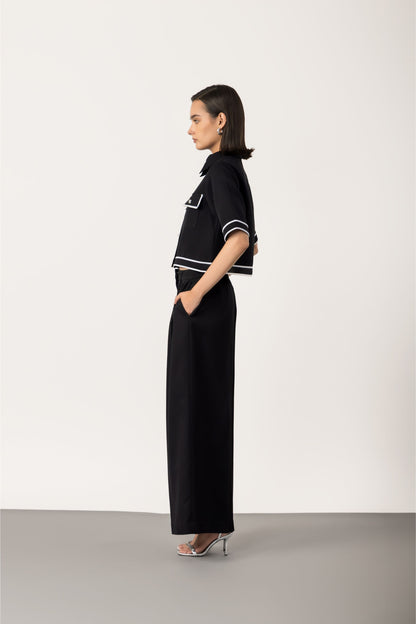 Midnight Short Sleeve Jacket & Pants Set