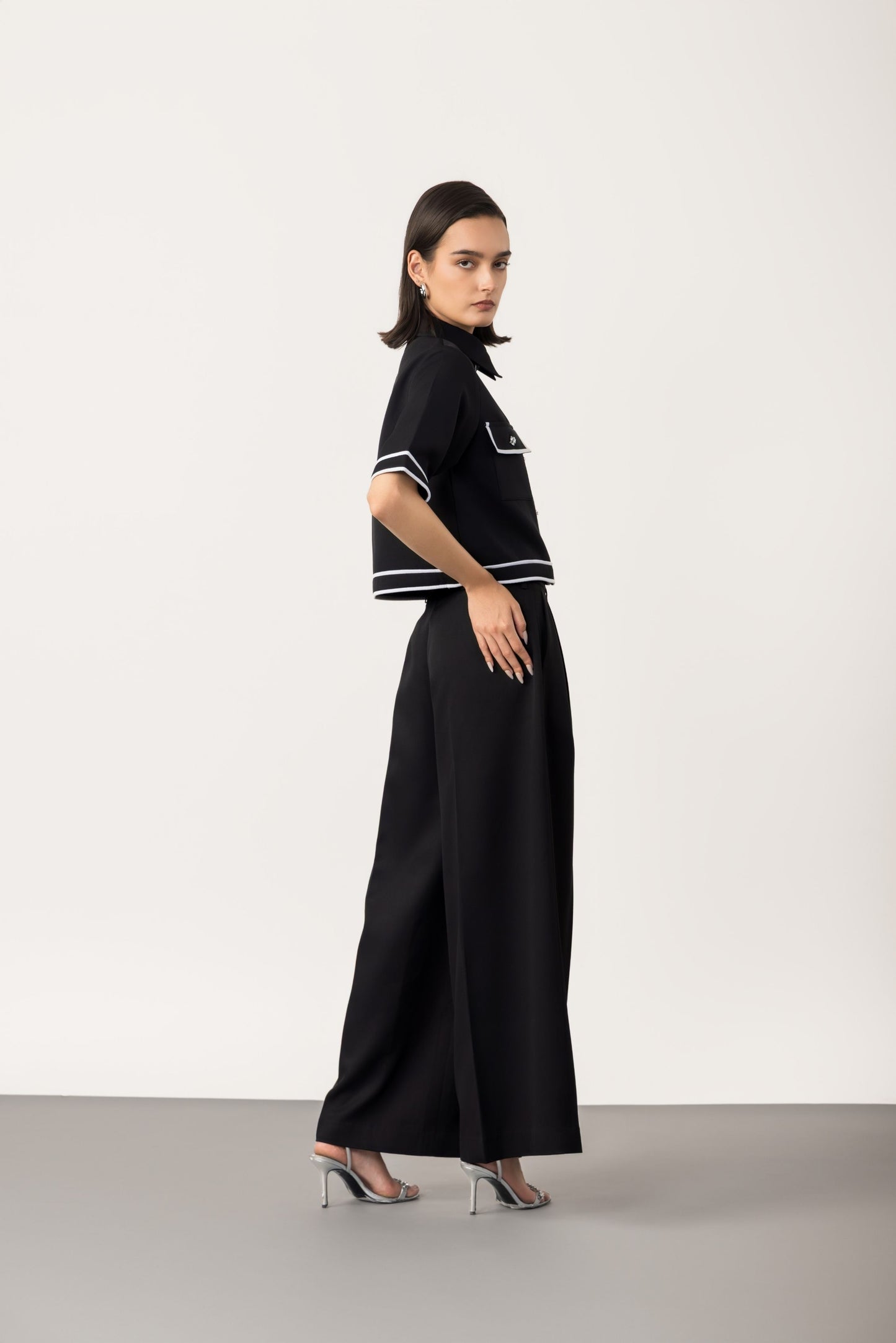Midnight Short Sleeve Jacket & Pants Set