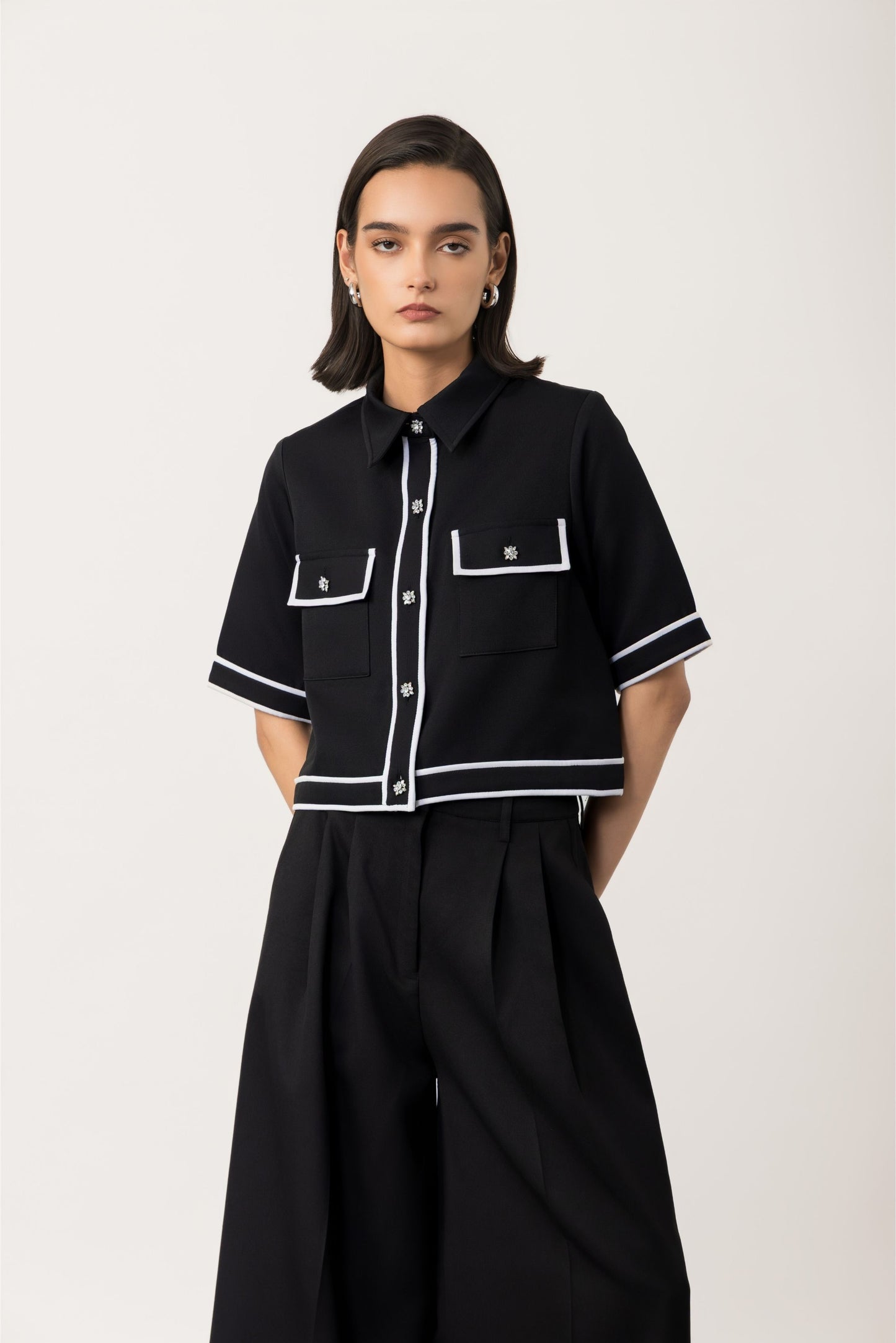 Midnight Short Sleeve Jacket & Pants Set