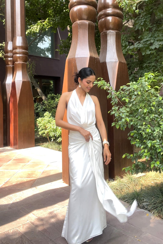 Anvii Gupta in Siren Cowl Top and Skirt