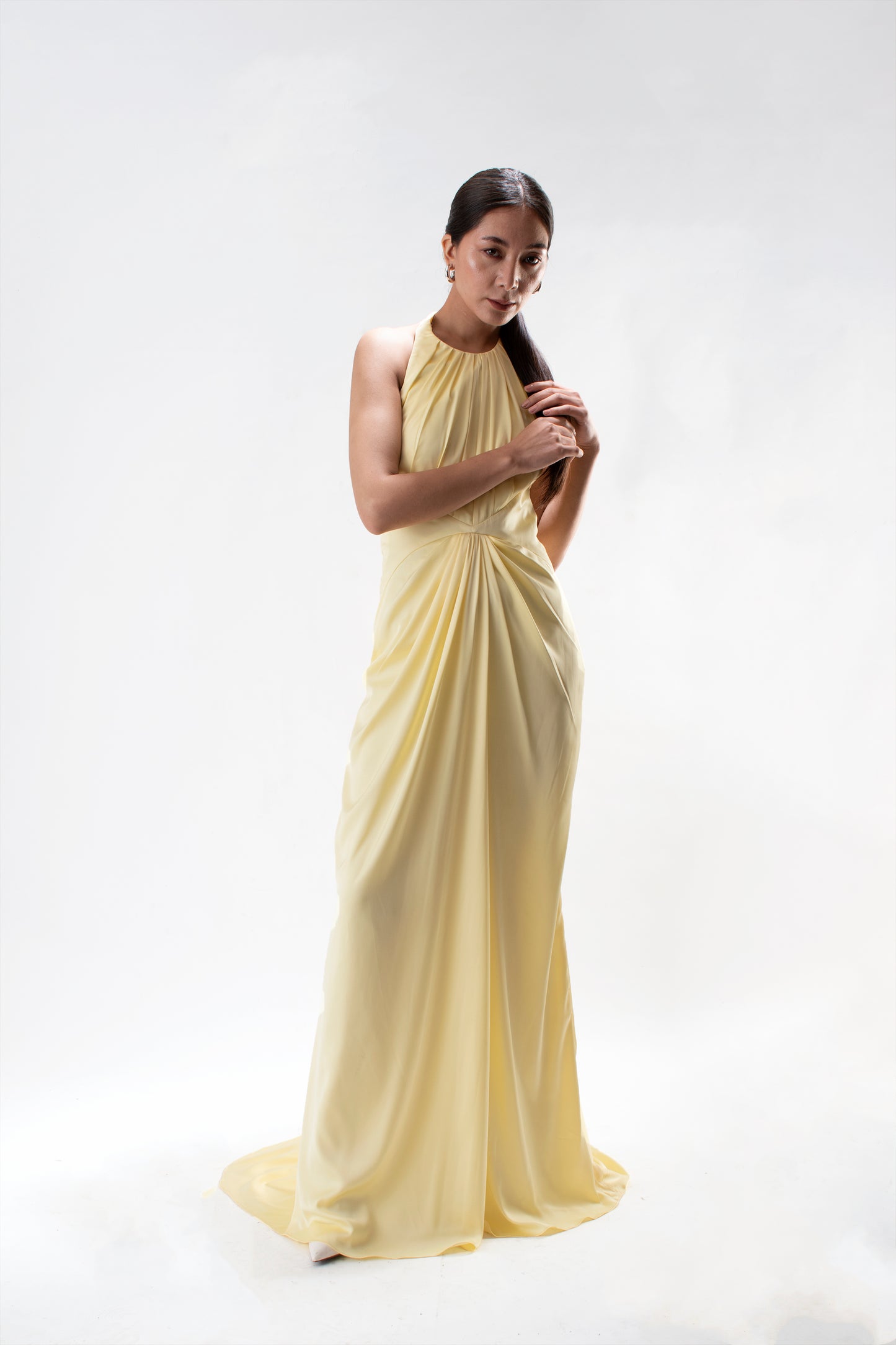 Draped Halter Gown