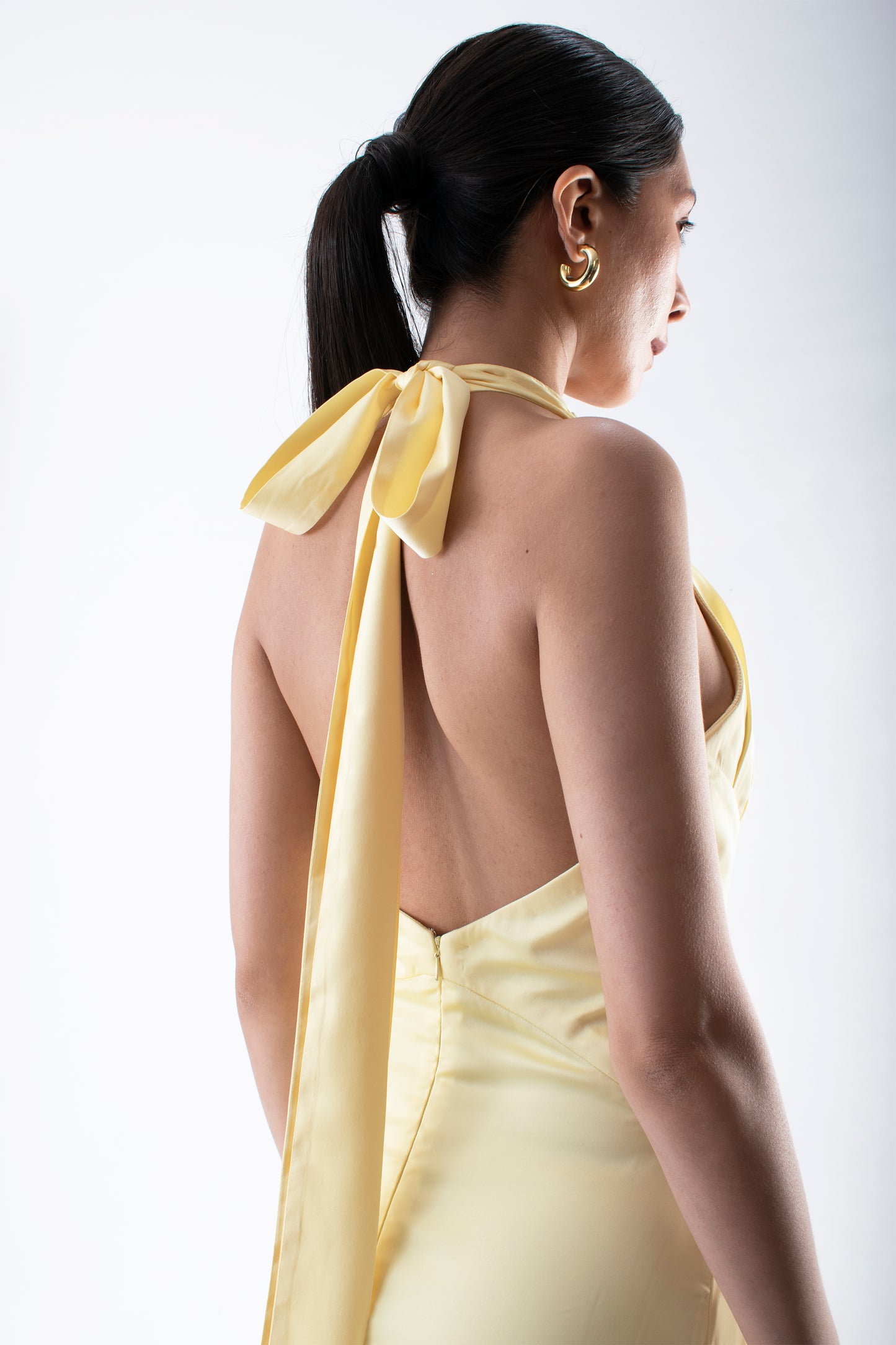 Draped Halter Gown