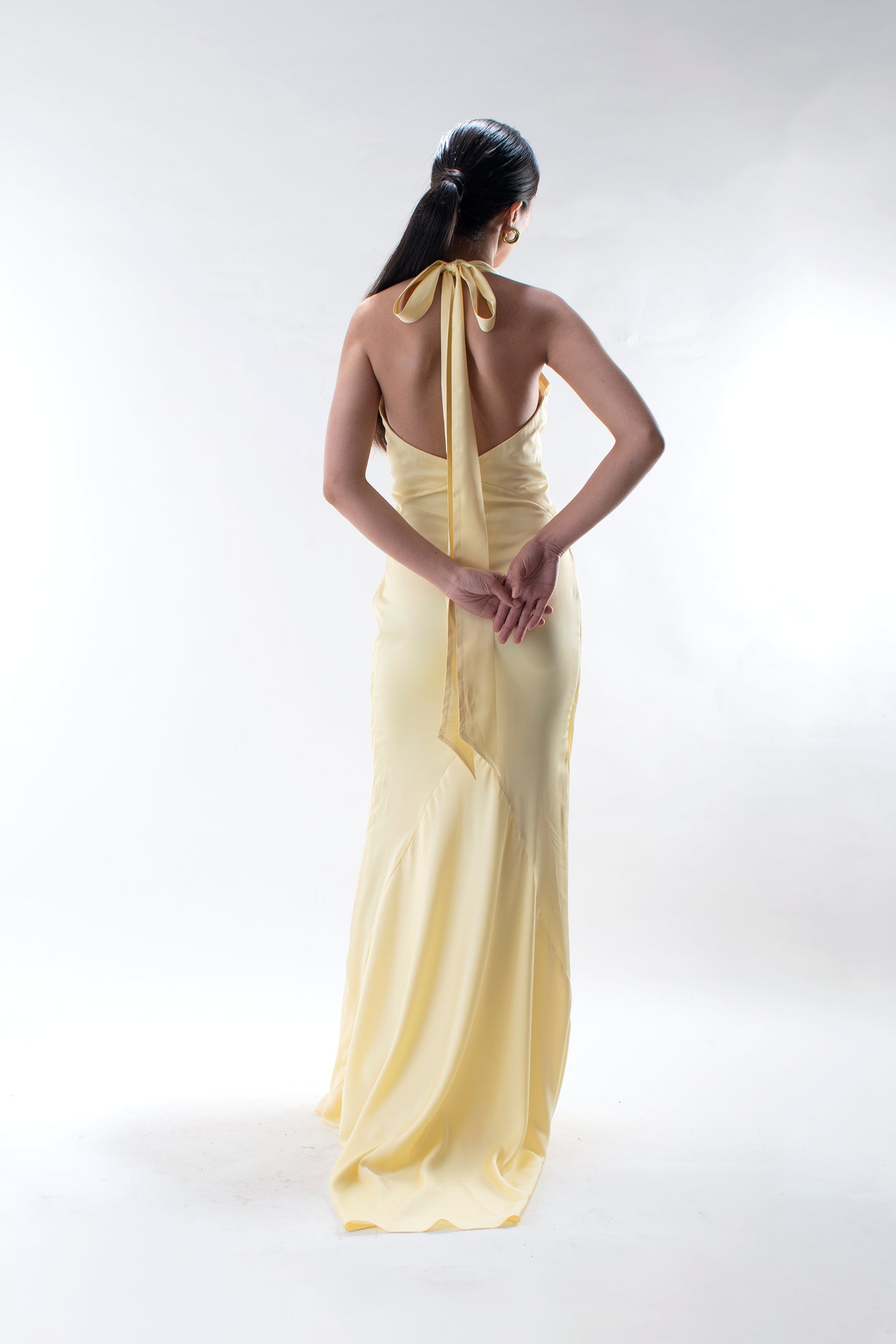 Draped Halter Gown