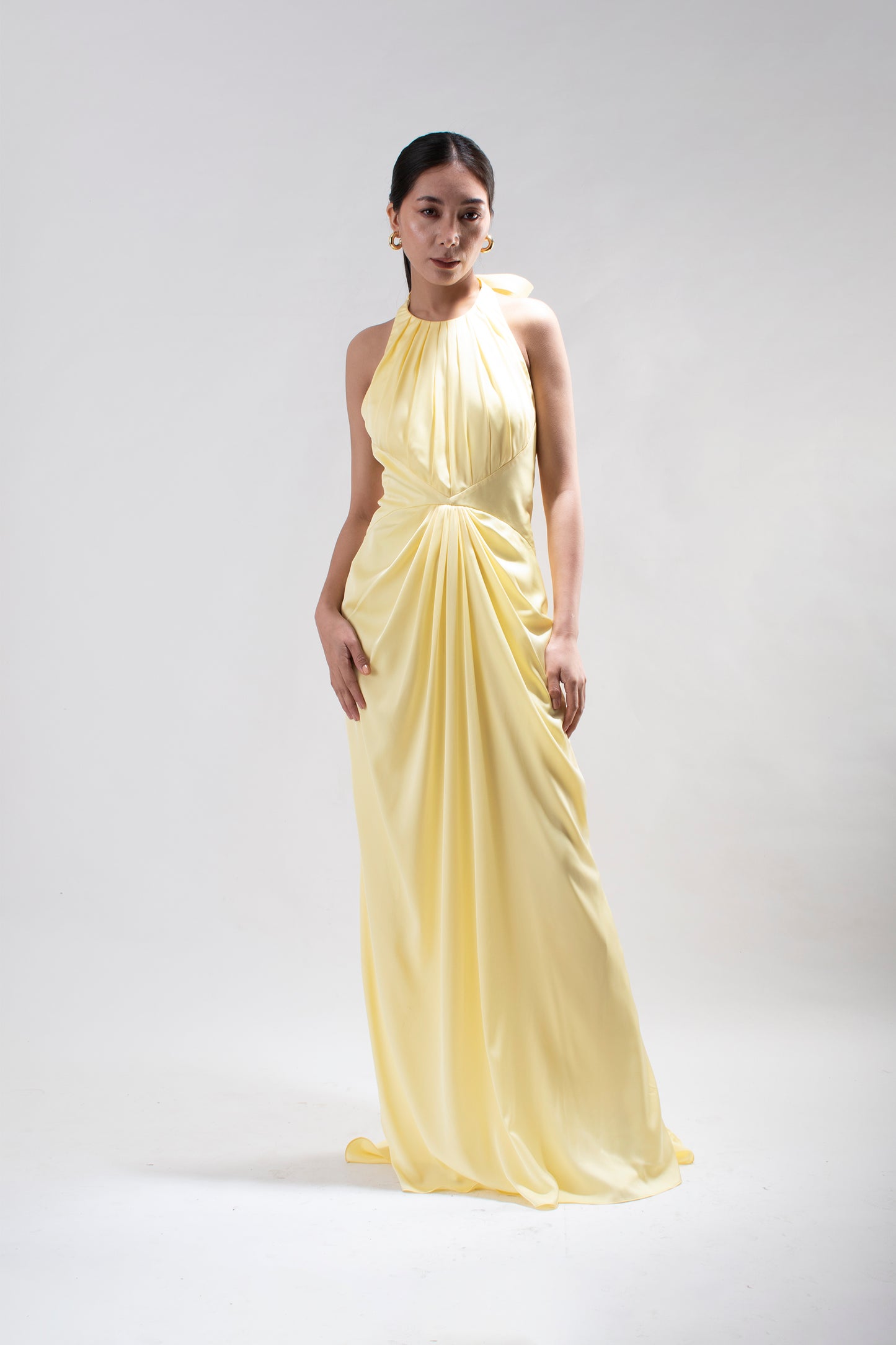 Draped Halter Gown