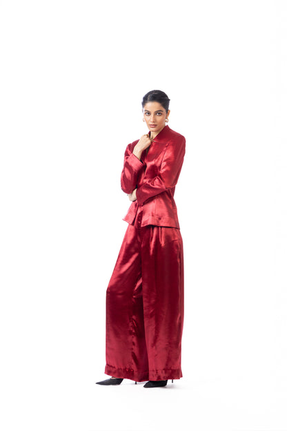 Crimson Flare Pants