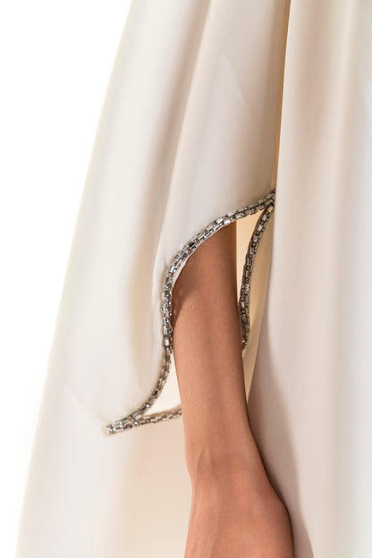 Kaftan with Scalloped Cuffs