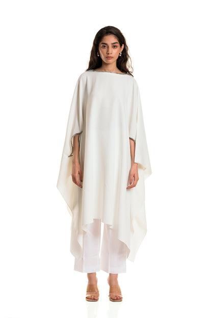 Kaftan with Scalloped Cuffs