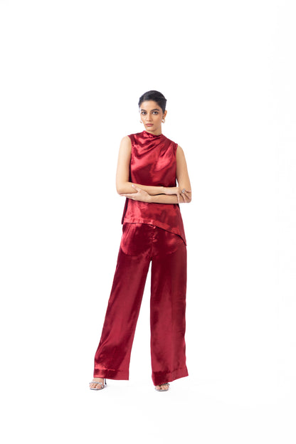 Crimson Straight Pants