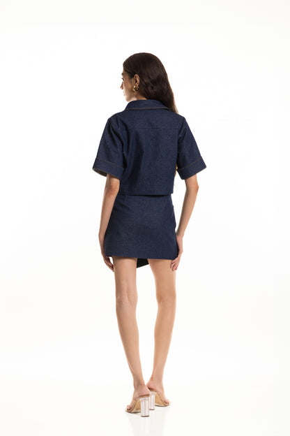Denim Box Top